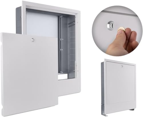 Verteilerschrank Unterputz für die Fußbodenheizung Verteilerkasten weiß (1010mm (bis 14 Heizkreise)) von MD technic
