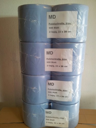 Putztuchrolle Putzrolle Putztuch Putzpapier 8 Rollen von MD 4000 Blatt von MD