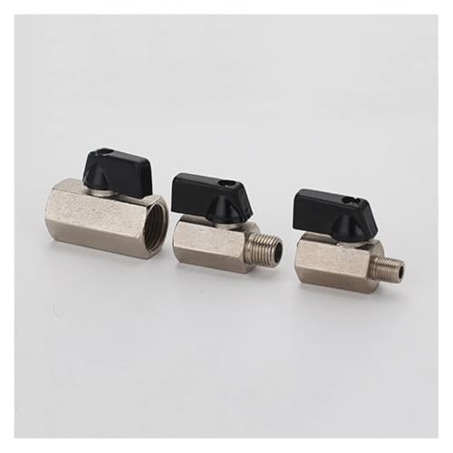 1pc 1/4" BSP Female to Male Thread Two Way Brass Ball Valve Air Compressor Valve MDBJTCYZN von MDBJTCYZN
