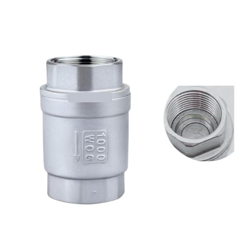 1pc BSPT 1/2" Stainless Steel SS304 Check Valve 1000 WOG Thread In-Line Spring Vertical Control Tool MDBJTCYZN 1pc BSPT 1/2" Stainless Steel SS304 Check Valve 1000 WOG Thread In-Line Spring Vertical Control Tool MDBJTCYZN von MDBJTCYZN