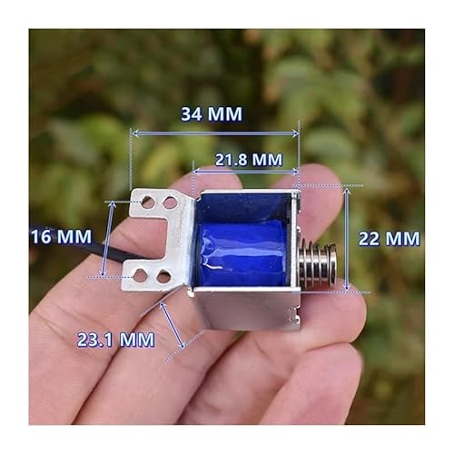 MC0722T DC 6V-12V DC Electromagnet Push Pull Through Type Spring Solenoid Magnet Stroke 5mm DIY Electronic Lock MDBJTCYZN von MDBJTCYZN