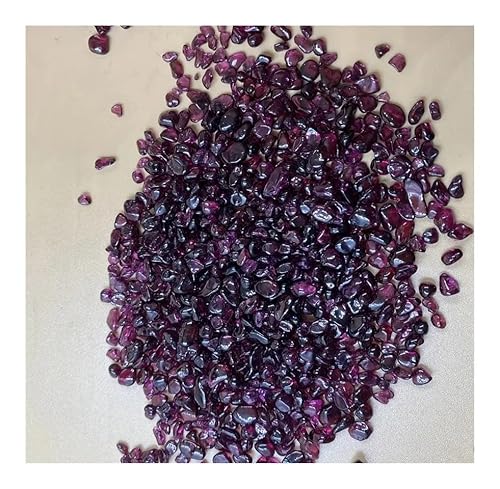 MDBJTCYZN 100-110g(a Pack) Red Garnet Gravel Rough Quartz Crystal Home Garden Decor von MDBJTCYZN