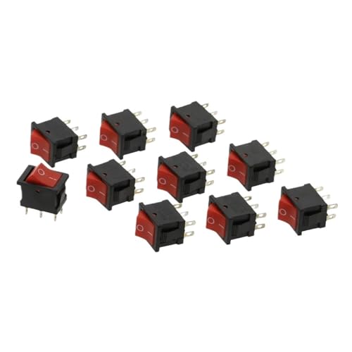 MDBJTCYZN 10PCS 2D6P-RED 15 * 21mm SPST On/Off Boat Rocker Switch 6A 250V KCD1 KCD1-101 MDBJTCYZN 10PCS 2D6P-RED 15 * 21mm SPST On/Off Boat Rocker Switch 6A 250V KCD1 KCD1-101 von MDBJTCYZN