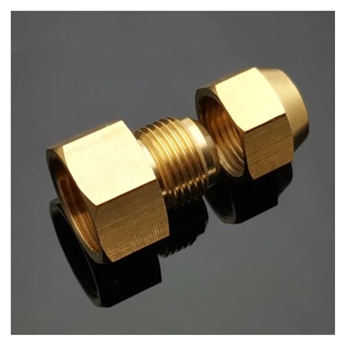 MDBJTCYZN Fit Tube OD 6mm to M10 Metric Female Thread Brass Flare Pipe Fitting Connector von MDBJTCYZN