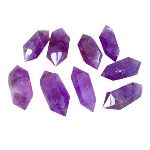 MDBJTCYZN Quartz Crystal Stone Magic Wand Double End 9Pcs von MDBJTCYZN