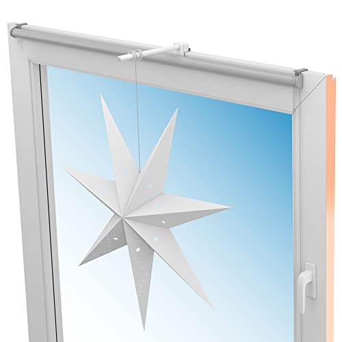 MDCASA Fensterhaken zum Einhängen I Verstellbarer Premium Fensterhaken (12-20mm) I Praktischer Klemmträger für alle gängigen Fensterrahmen geeignet von MDCASA
