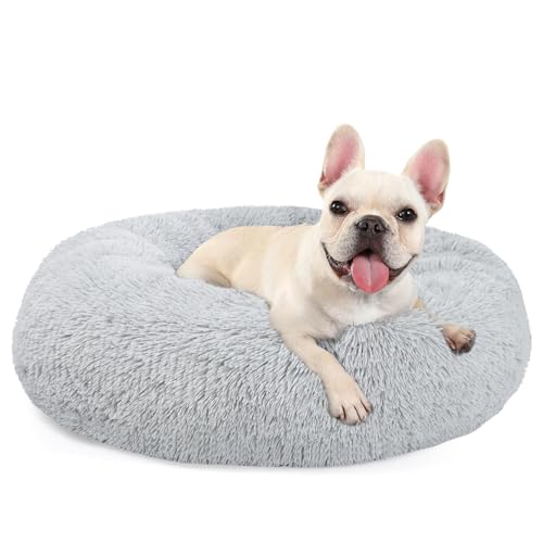 MDDK DY Hundebett Katzenbett - Flauschiger Waschbarer Rundkorb, Donut Kissen Anti-Angst, rutschfeste Unterseite, 60 cm, Geeignet für Kleine bis Mittlere Hunde und Katzen,60 cm Grau MDDK DY Hundebett Katzenbett - Flauschiger Waschbarer Rundkorb, Donut Kissen Anti-Angst, rutschfeste Unterseite, 60 cm, Geeignet für Kleine bis Mittlere Hunde und Katzen,60 cm Grau von MDDK DY