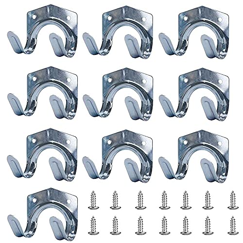 10 Stück Gartengeräte Halter, Werkzeuge Haken, Doppelhaken Werkzeug Wandhalterung, Universal Wandhalterung Haken mit Schrauben für Garage, Schuppen, Garten, Lager, Bauernhof, Werkbank, Silber, Metall 10 Stück Gartengeräte Halter, Werkzeuge Haken, Doppelhaken Werkzeug Wandhalterung, Universal Wandhalterung Haken mit Schrauben für Garage, Schuppen, Garten, Lager, Bauernhof, Werkbank, Silber, Metall von MDDZ