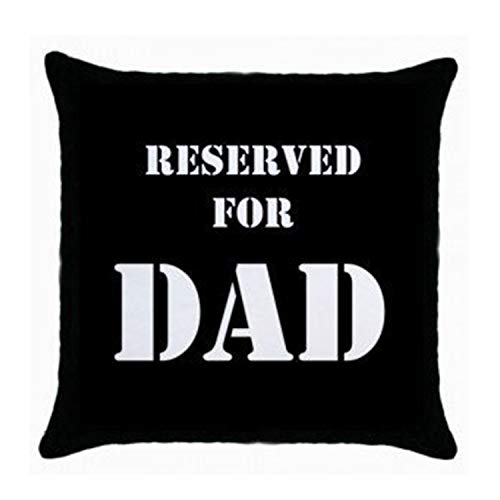 MDEIMAT Reserviert für Papa Home dekorative Kissen Abdeckung Platz werfen Fall mit Reißverschluss Kissenbezug 18x18 Zoll von MDEIMAT
