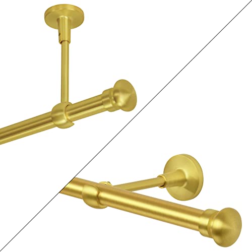 Gardinenstange 1 läufig Vorhangstange 19mm Gold-Matt Messing Antik Vintage-Look Retro-Stil 180 FBall Wand/Deckenbefestigung Gardinenstange 1 läufig Vorhangstange 19mm Gold-Matt Messing Antik Vintage-Look Retro-Stil 180 FBall Wand/Deckenbefestigung von MDEKOR