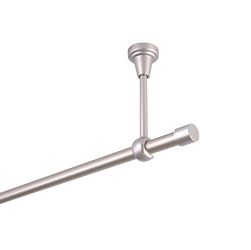 Gardinenstange 16 mm 1-Lauf Deckenbefestigung Chrom-Matt Metall Neu (320) von MDEKOR