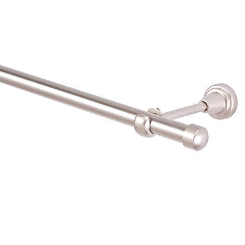 Gardinenstange 19 mm 1-Lauf Chrom-matt Metall, 120 von MDEKOR