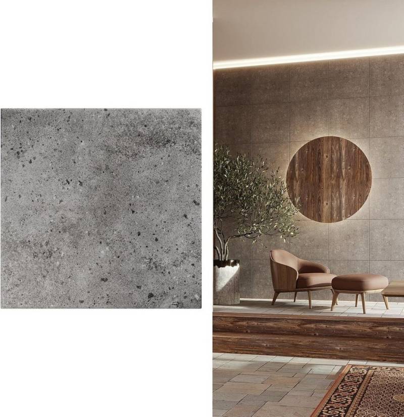 MDEKOR 3D Wandpaneel MDEKOR XPS Dekorative für Innenräume, (400-tlg) 100 m², Betonoptik 50x50 cm Gray Dark, Paneele 4,5 mm dick von MDEKOR