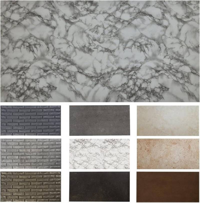 MDEKOR 3D Wandpaneel MDEKOR XPS Dekorative für Innenräume, (80-tlg) 40 m², Marmoroptik 50x100 cm Marble Gray, Paneele 4,5 mm dick von MDEKOR