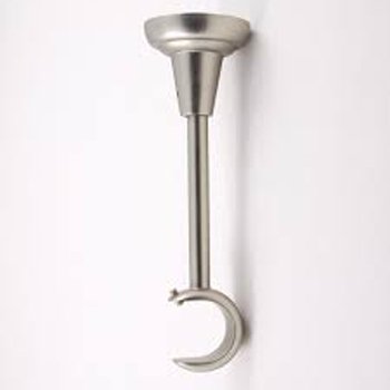 MDEKOR Deckenträger 19mm, Gardinenstangenhalter, einläufig, hochwertig, 19mm Rohr, Neu, in 3 Farben (Chrom-MATT) von MDEKOR