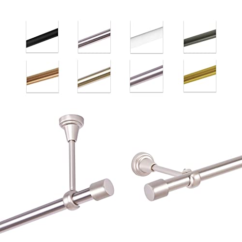 MDEKOR Gardinenstange 160 cm einläufig | Vorhangstange für die Wandmontage oder Deckenmontage Silber aus Metall | Gardinenstangenset Ø 19mm MDEKOR Gardinenstange 160 cm einläufig | Vorhangstange für die Wandmontage oder Deckenmontage Silber aus Metall | Gardinenstangenset Ø 19mm von MDEKOR