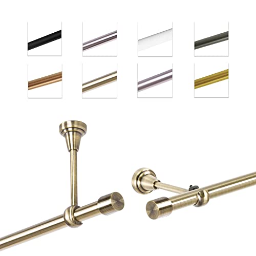 MDEKOR Gardinenstange 420 cm einläufig | Vorhangstange für die Wandmontage oder Deckenmontage Antik Gold aus Metall | Gardinenstangenset Ø 19mm MDEKOR Gardinenstange 420 cm einläufig | Vorhangstange für die Wandmontage oder Deckenmontage Antik Gold aus Metall | Gardinenstangenset Ø 19mm von MDEKOR