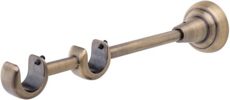 MDEKOR Gardinenstangenhalter für Gardinenstange 19 mm, Wandträger 2-läufig Antik Gold R Wandhalter von MDEKOR