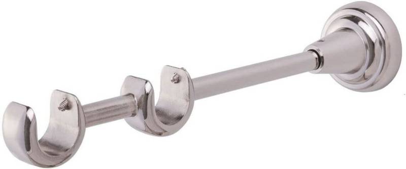 MDEKOR Gardinenstangenhalter für Gardinenstange 19 mm, Wandträger 2-läufig Edelstahloptik R-TYP von MDEKOR