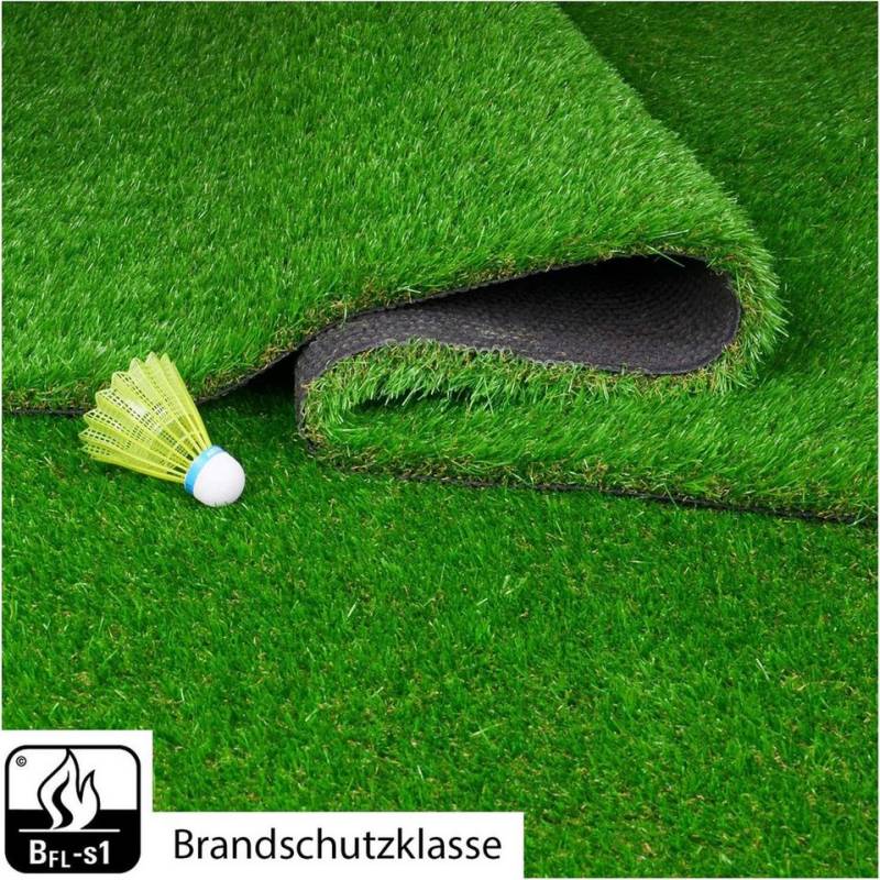 MDEKOR Kunstrasen Balkon Outdoor Meterware wasserdurchlässig, Echtrasen-Optik, 50x200 cm Grün 1011, Höhe 38 mm von MDEKOR