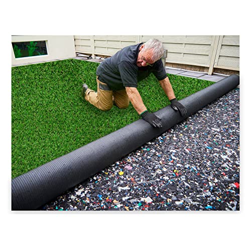 MDEKOR Kunstrasenteppich Outdoor - Kunstrasen wetterfest, Rasenteppich Meterware Grün 200x200 cm, Balkon Bodenbelag wasserdurchlässig mit Drainage 200 cm breit in Echtrasen-Optik von MDEKOR