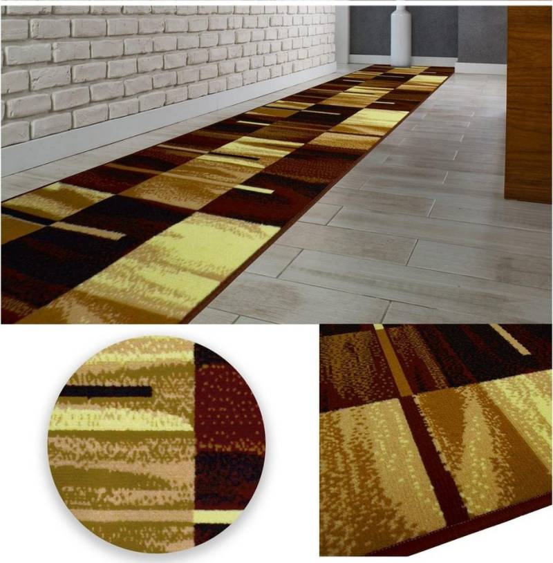 MDEKOR Läufer Teppich Läufer Meterware Höhe 6 mm, 70x70cm Braun Bond von MDEKOR