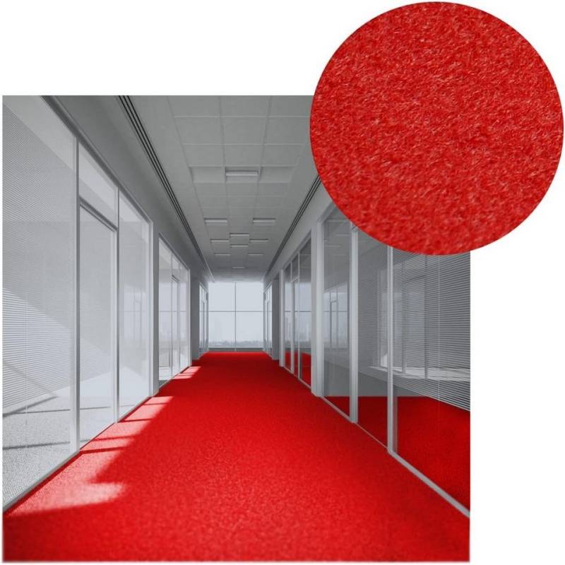 MDEKOR Nadelvliesteppich Teppichboden Meterware - Teppich Läufer, 50x200cm Rot von MDEKOR