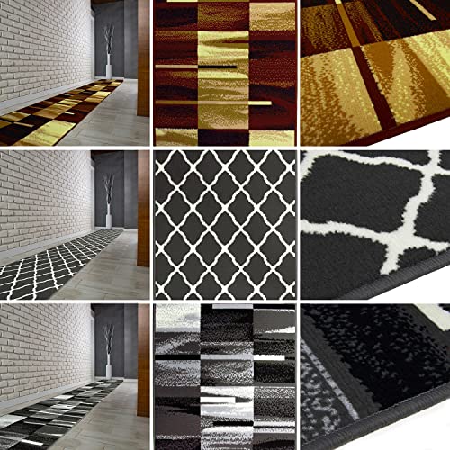 MDEKOR Teppich Läufer Grau Meterware 70 cm breit ringsum gekettelt, Kurzflor Teppichläufer Flur für Eingangsbereich | Treppenläufer Höhe 6 mm | pflegeleicht | Maßanfertigung von MDEKOR