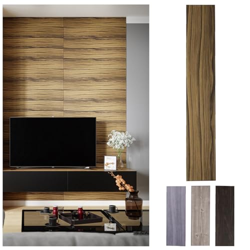 MDEKOR Wandpaneele Holz 16,7x100 cm | XPS 3D Wandverkleidung in Holzoptik | 24 Stück = 4 m² 01T | Paneele 4 mm dick | Dekorative Platten aus Porystyrol für Innenräume von MDEKOR