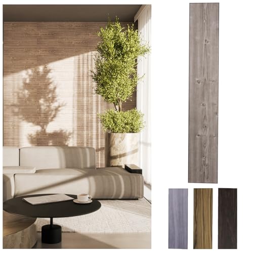 MDEKOR Wandpaneele Holz 16,7x100 cm | XPS 3D Wandverkleidung in Holzoptik | 48 Stück = 8 m² 03D | Paneele 4 mm dick | Dekorative Platten aus Porystyrol für Innenräume von MDEKOR