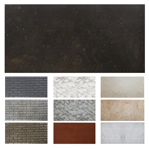 MDEKOR Wandpaneele Metall 50x100 cm | XPS 3D Wandverkleidung in Metalloptik | 20 Stück = 10 m² Old Iron | Paneele 4,5 mm dick | Dekorative Platten aus Porystyrol für Innenräume von MDEKOR