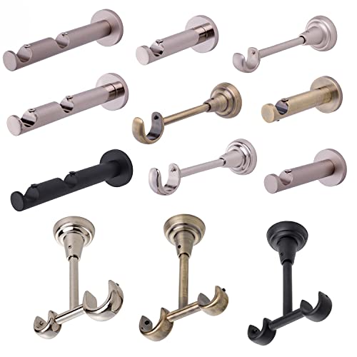 MDEKOR Wandträger 2-läufig Chrom Matt R Wandhalter Silber Matt mit Metallmontageplatte für Gardinenstange 19 mm Abstand kürzbar MDEKOR Wandträger 2-läufig Chrom Matt R Wandhalter Silber Matt mit Metallmontageplatte für Gardinenstange 19 mm Abstand kürzbar von MDEKOR