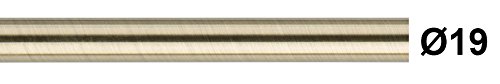 Rohr für Gardinenstange 19mm Alt-Gold Metall Modern Sonderangebot! Länge: 160 von MDEKOR