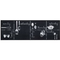Md-entree - md Entree Cook&Wash Eingangsmatte - Teppichmatte - Küchenteppich: 50x150 cm, chalk week calendar von MD-ENTREE