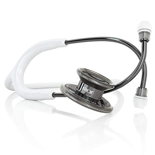 MDF MD One Premium Zweikopf-Stethoskop aus rostfreiem Stahl - Gratis-Parts-for-Life - Schwarze Perle/Weiß MDF777-PN29 von MDF Instruments