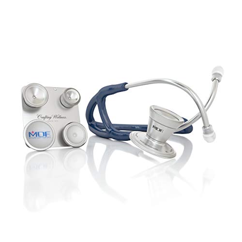 MDF ProCardial C3, Kardiologie Zweikopf-Stethoskop aus rostfreiem Stahl mit umbaubarem Bruststück für Erwachsene, Kinder, Säuglinge und Neugeborene - Marineblau (MDF797CC-04) von MDF Instruments