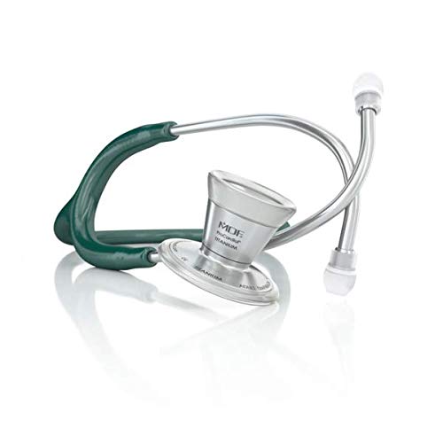 MDF ProCardial Core™ Leichte Titan Kardiologie Zweikopf-Stethoskop - mit Bruststück und Kopfteil aus Titan - Smaragdgrün (MDF797T-21) von MDF Instruments