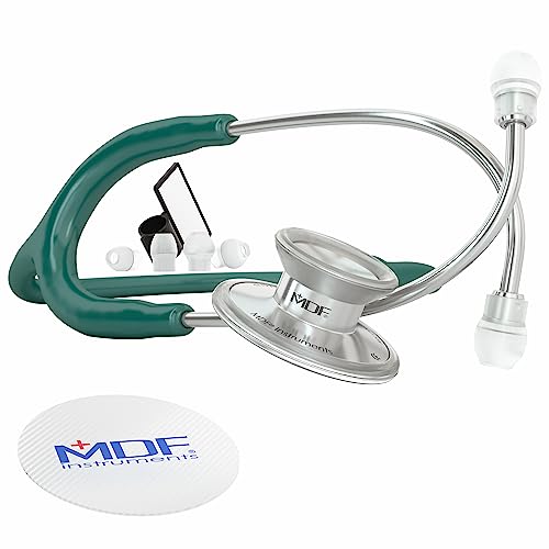 MDF Acoustica leichtes Zweikopf-Stethoskop - Gratis-Parts-for-Life -Aquagrün (MDF747XP09) von MDF Instruments