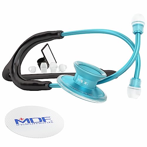 MDF Acoustica leichtes Zweikopf-Stethoskop -MDF747XPAQ11 - Aqua | Schwarz … von MDF Instruments