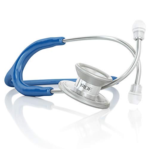 MDF MD One - Premium Zweikopf-Stethoskop MDF777T10 (Titan, Blau/Silbern) von MDF Instruments
