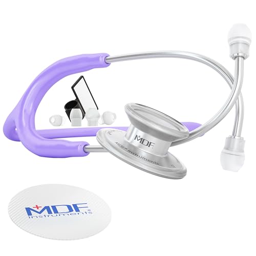 MDF® MD One® - Premium Zweikopf-Stethoskop aus rostfreiem Stahl (MDF777) (Edselstahl, Pastelllila) von MDF Instruments