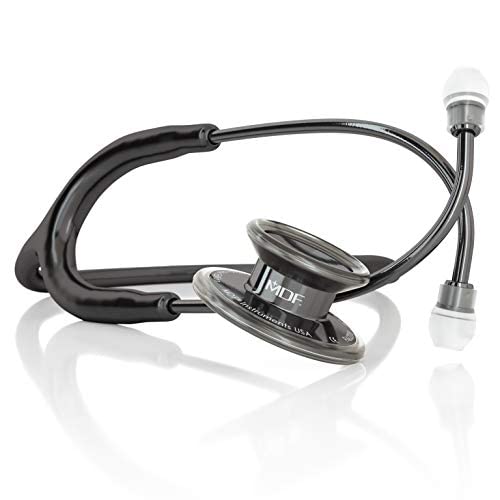 MDF MD One Premium Zweikopf-Stethoskop aus rostfreiem Stahl - Gratis-Parts-for-Life- Schwarze Perle/Schwarz MDF777-PN11 von MDF Instruments
