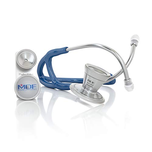 MDF ProCardial Core™ Kardiologie Zweikopf-Stethoskop aus Titan für Erwachsene und Kinder, umbaufähig zu einem Kardiologie-Stethoskop für Erwachsene - Königsblau (MDF797DDT-10) von MDF Instruments