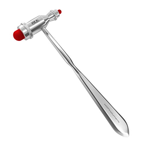 MDF Trömner Neurologischer Reflexhammer mit eingebautem Pinsel für Hautreflexe und Oberflächenreaktionen - leicht - Free-Parts-for-Life & 30 Jahre Garantie - Rot (MDF555-02) von MDF Instruments