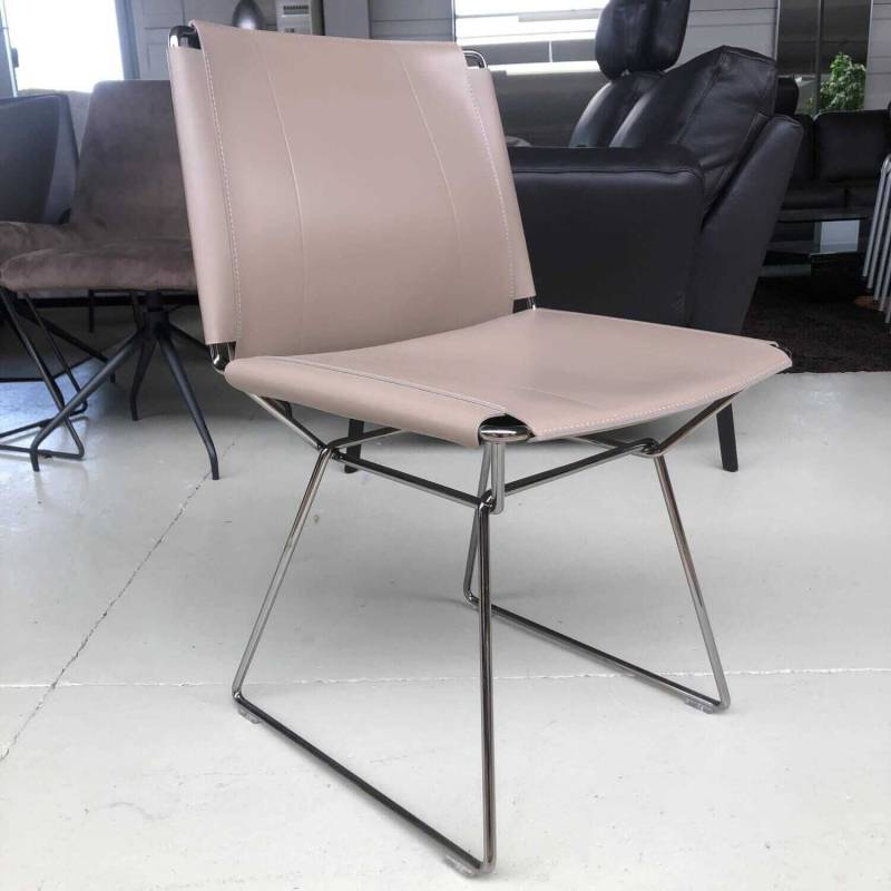 4er-Set Stuhl Neil Leder Tortora Rose Braun von MDF Italia