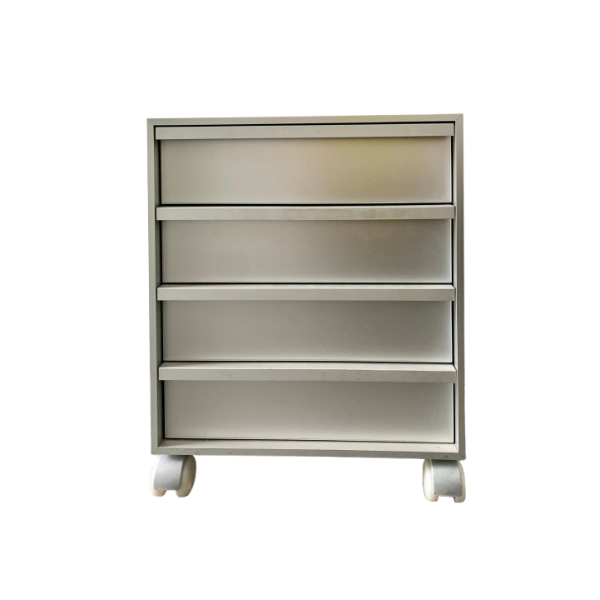 Aluminium Rollcontainer mit Schubladen, MDF Italia von MDF Italia
