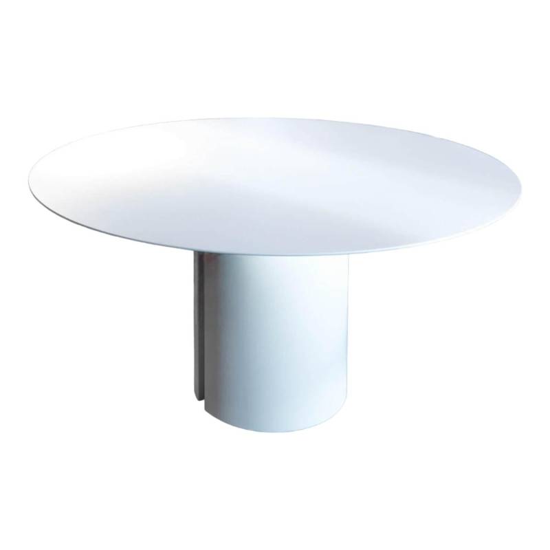 Esstisch NVL Tischplatte Holzfaser Gestell Hartpolyurethan Oberfläche Weiß Matt ... von MDF Italia