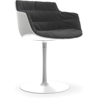 MDF Italia - Flow Slim Armlehndrehstuhl Tellerfuss mit Polster Londra von MDF Italia