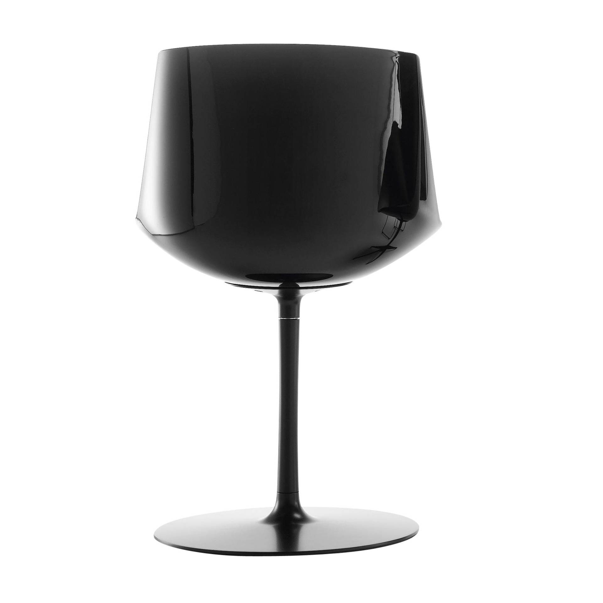 MDF Italia - Flow Stuhl Tellerfuß - graphit/Sitzschale schwarz pigmentiert/BxHxT 53x80.5x54cm/Gestell graphitgrau matt lackiert von MDF Italia