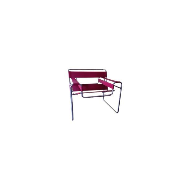 Wassily Stuhl B3 1009 aus Stahl und rotem Leder von Marcel Breuer, MDF Italia von MDF Italia